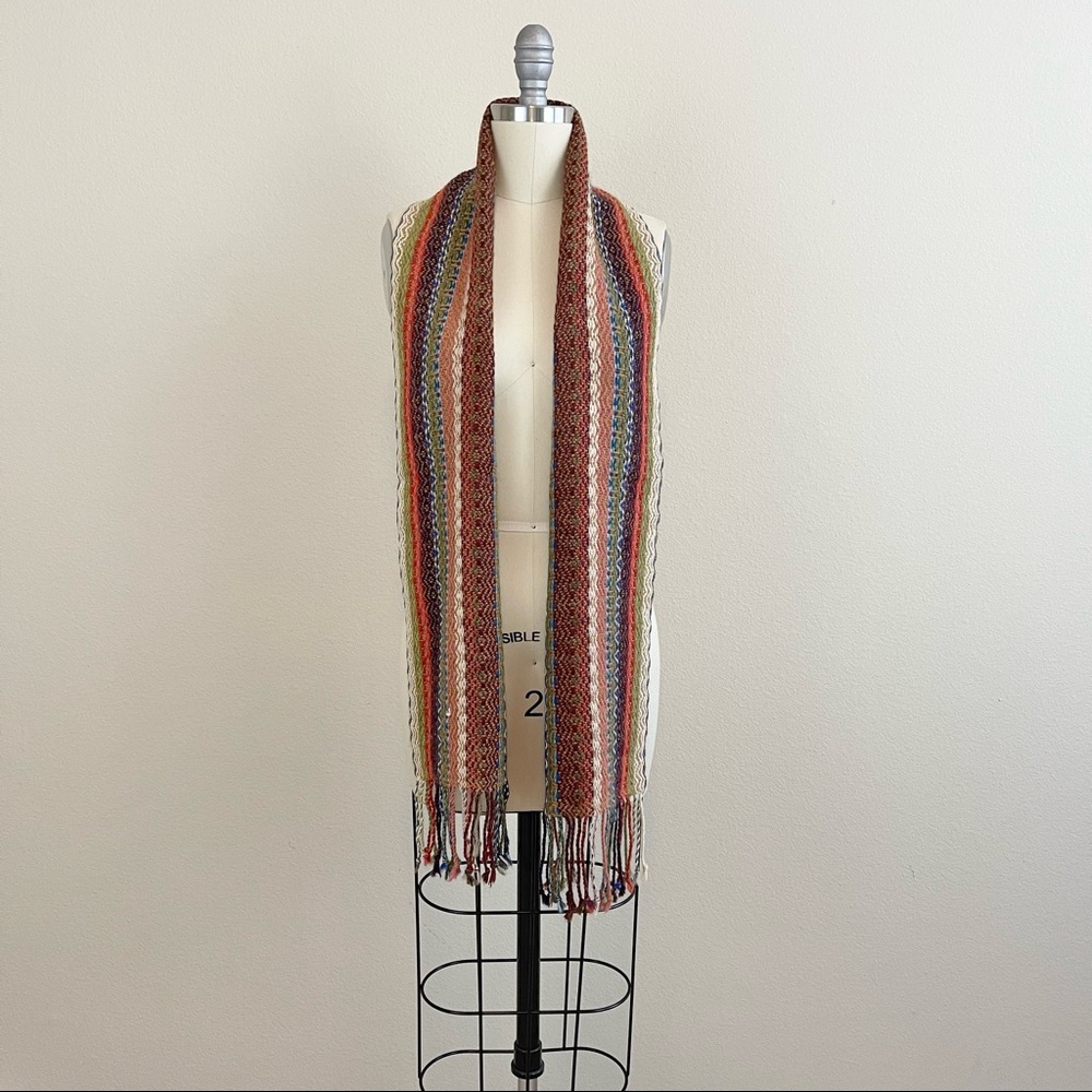 Alpaca Knit Colorful Scarf